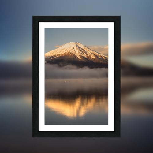 13x19 Poster Frame, Black Wood Frame with 11x17 Mat, 3 Pack