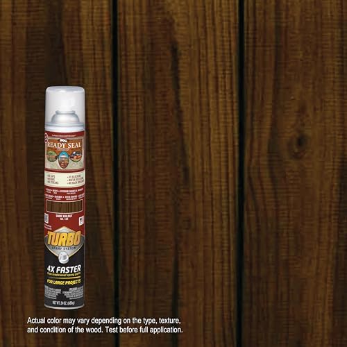 Ready Seal Exterior Wood Stain & Sealer, Dark Walnut, Turbo Spray