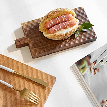 Premium Wooden Chopping Board - Durable Kitchen Cutting Board with Handle for Easy Use, Ideal for Daily Cooking, Bread, and Pizza Preparation