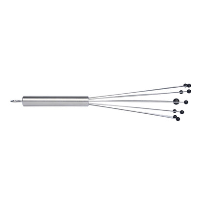 Restaurantware 10.5 in Stainless Steel Ball Whisk with Silicone Tips - 6 Pack - German Standard Sauce & Gravy Whisk, Non-Scratch, Dishwasher Safe - Non-Stick Safe Silicone Ball Whisk for Baking