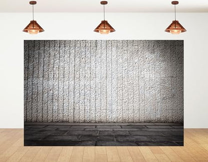 6x6ft Textured Concrete Wall Backdrop Neutral Gray Tone Photography Background for Urban Themed Party and Home Wall Tapestry Decorations Banner Photo Booth Props - size: 6x6ft