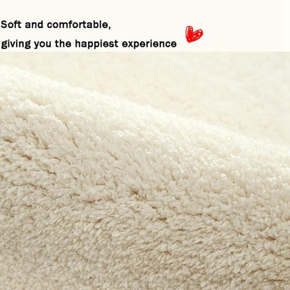 Soft Cashmere Area Rug Luxury Bedside Carpet Bedroom Living Room Mats Solid Color Children's Room Rugs Runner Carpets Indoor Mats Home Décor White Gray Red 5' X 9'