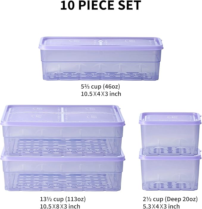 THX_SOYOON Freezer Containers for Food Storage 10pcs - Soup with Lids Safe/Startr Package - Twist Release - Flexible Frozen Design - BPA Free