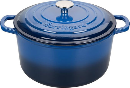 VORRINGARD Enameled Cast Iron Dutch Oven Pot with Lid, for Sourdough Bread Baking, Round Dutch Ovens, 4.5 Quart, Latte