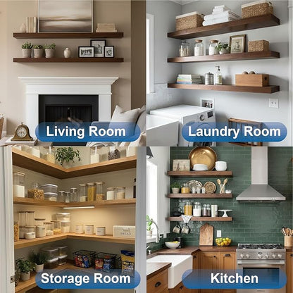 LEOPO 20-Pack 10 inch Floating Shelf Brackets, Hidden Shelf Bracket