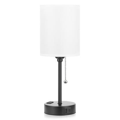 Dicoool Small Bedside Table Lamp – 3 Color Temperatures, USB-C/USB, AC Outlet